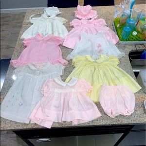 Vintage 10-piece Girl’s Dress Bundle 3 mos -12 mos